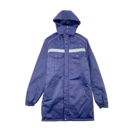 訂購滌棉加厚中長款外套  設計前胸袋口反光條工作服 保溫 寶藍色工作服 SKWK131 訂購滌棉加厚中長款外套  設計前胸袋口反光條工作服 保溫 寶藍色工作服 SKWK131